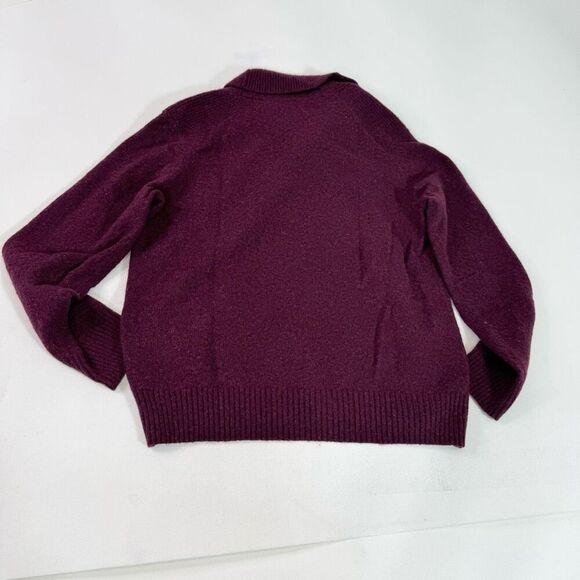 Joseph Abboud Sweater Mens Extra Large Burgundy Wool Blend Shawl Neck Pullover - Picture 5 of 6